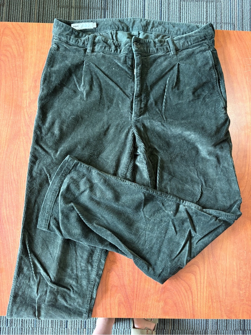 Men's Dark Green Corduroy Pants